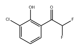 1-(3-Chloro-2-hydroxyphenyl)-2,2-difluoroethanone 化学構造式