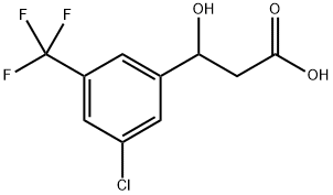 3-(3-CHLORO-5-(TRIFLUOROMETHYL)PHENYL)-3-HYDROXYPROPANOIC 结构式