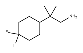 2-(4,4-difluorocyclohexyl)-2-methylpropan-1-amine Struktur