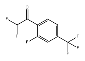 2,2-Difluoro-1-(2-fluoro-4-(trifluoromethyl)phenyl)ethanone 结构式