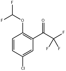 1-(5-Chloro-2-(difluoromethoxy)phenyl)-2,2,2-trifluoroethanone Struktur