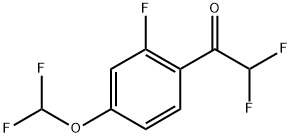 1-(4-(difluoromethoxy)-2-fluorophenyl)-2,2-difluoroethanone 化学構造式