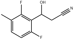 2,6-Difluoro-β-hydroxy-3-methylbenzenepropanenitrile,2229190-39-8,结构式