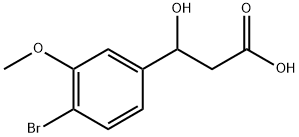 3-(4-Bromo-3-methoxyphenyl)-3-hydroxypropanoic acid 化学構造式