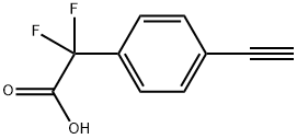 Benzeneacetic acid, 4-ethynyl-α,α-difluoro- Struktur