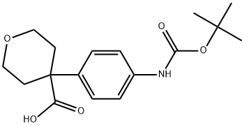 4-(4-Boc-amino-phenyl)-tetrahydro-pyran-4-carboxylic acid Structure