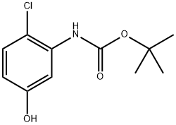 tert-Butyl (2-chloro-5-hydroxyphenyl)carbamate Structure