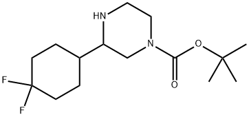 tert-butyl 3-(4, 4-difluorocyclohexyl)piperazine-l-carboxylate,2229438-79-1,结构式