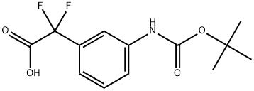 2-(3-((叔丁氧基羰基)氨基)苯基)-2,2-二氟乙酸,2229473-65-6,结构式