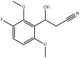 3-Fluoro-β-hydroxy-2,6-dimethoxybenzenepropanenitrile Structure