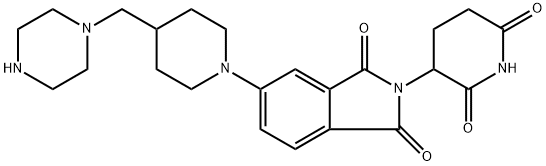 2-(2,6-dioxopiperidin-3-yl)-5-(4-(piperazin-1-ylmethyl)piperidin-1-yl)isoindoline-1,3-dione Structure