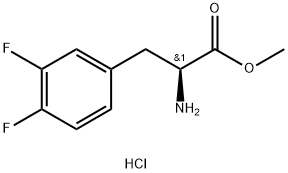 (S)-2-氨基-3-(3,4-二氟苯基)丙酸甲酯盐酸盐 结构式