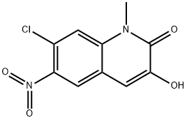 7-Chloro-3-hydroxy-1-methyl-6-nitro-2(1H)-quinolinone Struktur