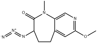 2H-Pyrido[3,4-b]azepin-2-one, 3-azido-1,3,4,5-tetrahydro-7-methoxy-1-methyl- 化学構造式