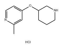 Pyridine, 2-methyl-4-(3-piperidinyloxy)-, hydrochloride (1:2) 化学構造式