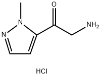 Ethanone, 2-amino-1-(1-methyl-1H-pyrazol-5-yl)-, hydrochloride (1:1) 化学構造式