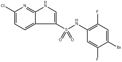 N-(4-bromo-2,5-difluorophenyl)-6-chloro-1H-pyrrol
o[2,3-b]pyridine-3-sulfonamide Struktur