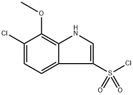 6-Chloro-7-methoxy-1H-indole-3-sulfonyl chloride Structure