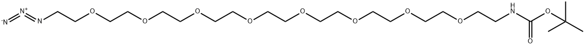 Azido-PEG8-NHBoc,2231845-12-6,结构式