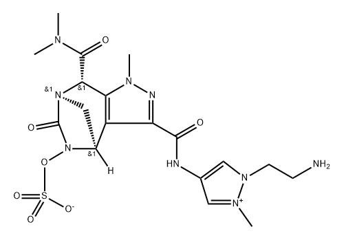 1H-Pyrazolium, 1-(2-aminoethyl)-4-[[[(4R,7R, 8S)-8-[(dimethylamino)carbonyl]-4,5,6,8- tetrahydro-1-m,2233570-18-6,结构式