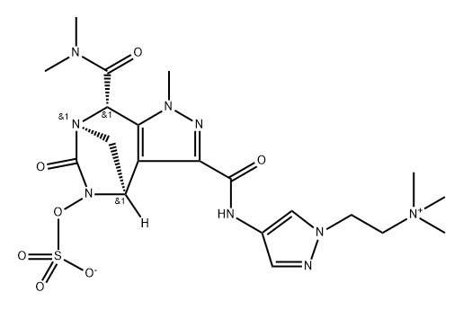 1H-Pyrazole-1-ethanaminium, 4-[[[(4R,7R,8S)- 8-[(dimethylamino)carbonyl]-4,5,6,8-tetrah ydro-1-methy,2233570-27-7,结构式