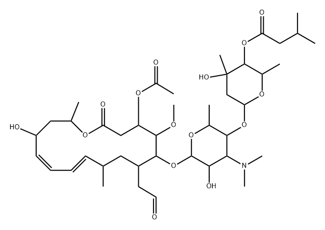 Leucomycin V, 9,10-didehydro-9-deoxy-10,13-dihydro-13-hydroxy-, 3-acetate 4B-(3-methylbutanoate), (13S)-|交沙霉素EP杂质D(异亮氨酸A3)