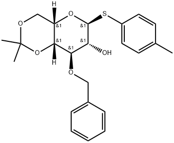 Α-L-IDOPYRANOSIDE, 4-METHYLPHENYL 4,6-O-(1-METHYLETHYLIDENE)-3-O-(PHENYLMETHYL)-1-THIO-,2234242-37-4,结构式