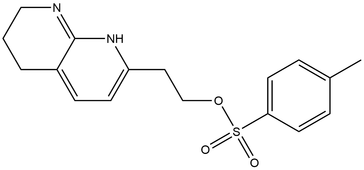 1,8-Naphthyridine-2-ethanol, 5,6,7,8-tetrahydro-, 2-(4-methylbenzenesulfonate) 化学構造式