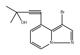 4-(3-Bromopyrazolo[1,5-a]pyridin-4-yl)-2-methylbut-3-yn-2-ol Struktur