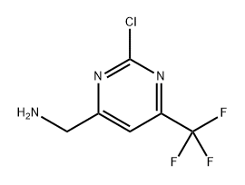 [2-chloro-6-(trifluoromethyl)pyrimidin-4-yl]methanamine Structure