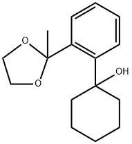 1-(2-(2-methyl-1,3-dioxolan-2-yl)phenyl)cyclohexanol Struktur