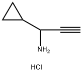 Cyclopropanemethanamine, α-ethynyl-, hydrochloride (1:1) Structure