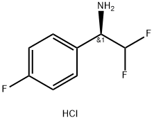 Benzenemethanamine, α-(difluoromethyl)-4-fluoro-, hydrochloride (1:1), (αR)- 化学構造式