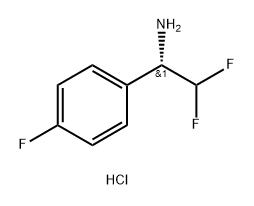 Benzenemethanamine, α-(difluoromethyl)-4-fluoro-, hydrochloride (1:1), (αS)- 化学構造式