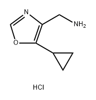 (5-cyclopropyl-1,3-oxazol-4-yl)methanamine hydrochloride Structure
