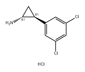 反式-2-(3,5-二氯苯基)环丙胺盐酸盐,2241128-64-1,结构式