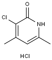 2(1H)-Pyridinone, 3-chloro-4,6-dimethyl-, hydrochloride (1:1) Struktur