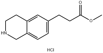 6-Isoquinolinepropanoic acid, 1,2,3,4-tetrahydro-, methyl ester, hydrochloride (1:1) Struktur