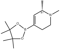 (S)-1,6-二甲基-4-(4,4,5,5-四甲基-1,3,2-二氧硼烷-2-基)-1,2,3,6-四氢吡啶,2241433-08-7,结构式