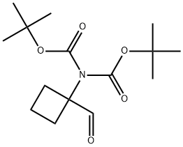 1,3-Bis(1,1-dimethylethyl) 2-(1-formylcyclobutyl)imidodicarbonate Struktur