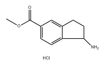1-氨基-2,3-二氢-1H-茚-5-羧酸甲酯盐酸盐,2241594-08-9,结构式