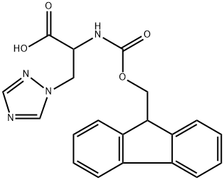 1H-1,2,4-Triazole-1-propanoic acid, α-[[(9H-fluoren-9-ylmethoxy)carbonyl]amino]- Struktur