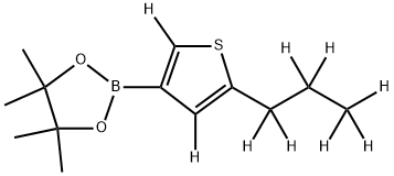 4,4,5,5-tetramethyl-2-(5-(propyl-d7)thiophen-3-yl-2,4-d2)-1,3,2-dioxaborolane Structure