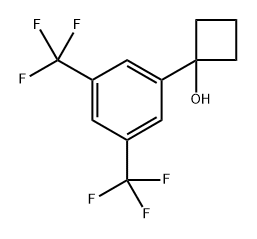 1-(3,5-bis(trifluoromethyl)phenyl)cyclobutanol 结构式