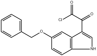 α-Oxo-5-(phenylmethoxy)-1H-indole-3-acetyl Chloride Struktur