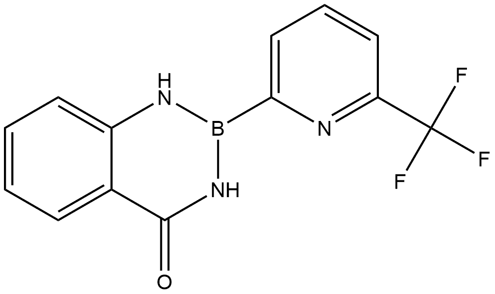 2-(6-(三氟甲基)吡啶-2-基)-2,3-二氢苯并[D][1,3,2]二氮硼硼烷-4(1H)-酮, 2242502-31-2, 结构式