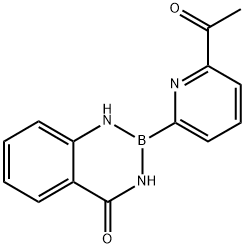 2-(6-乙酰基吡啶-2-基)-2,3-二氢苯并[D][1,3,2]二氮杂硼烷-4(1H)-酮 结构式