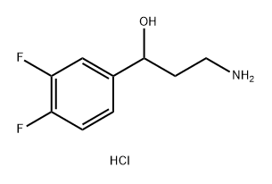 3-氨基-1-(3,4-二氟苯基)丙-1-醇二盐酸盐 结构式