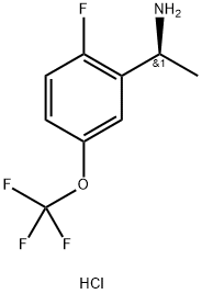 (S)-1-(2-fluoro-5-(trifluoromethoxy)phenyl)ethan-1-amine, HCl Structure