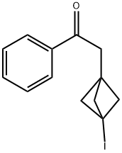 2-(3-Iodobicyclo[1.1.1]pentan-1-yl)-1-phenylethan-1-one 化学構造式